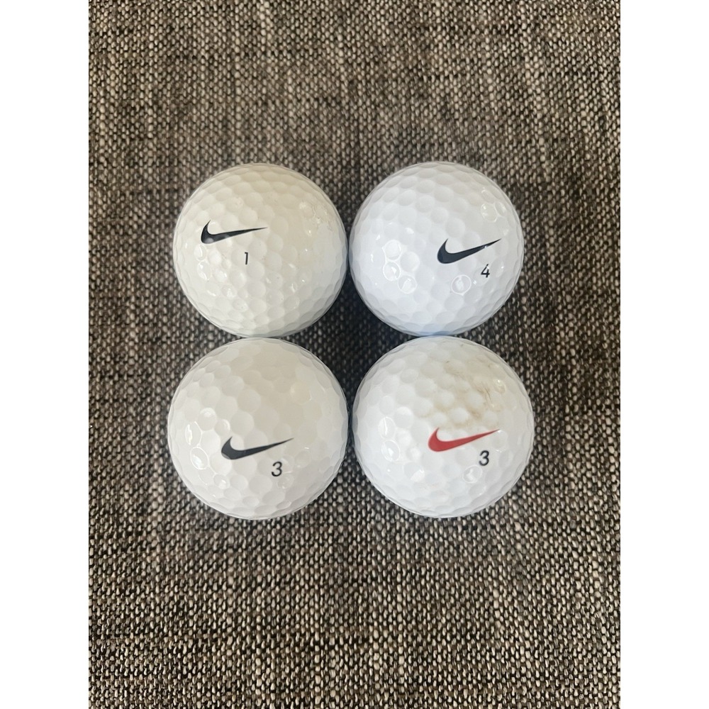 Nike Golf Balls Lot of 4 - Mix of Vapor Black, PD Long & Crush - Used